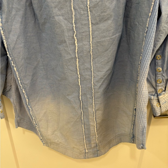We The Free Cool and Clean Oversized Solid  Waffle Knit Button Down Size Small - Picture 14 of 16